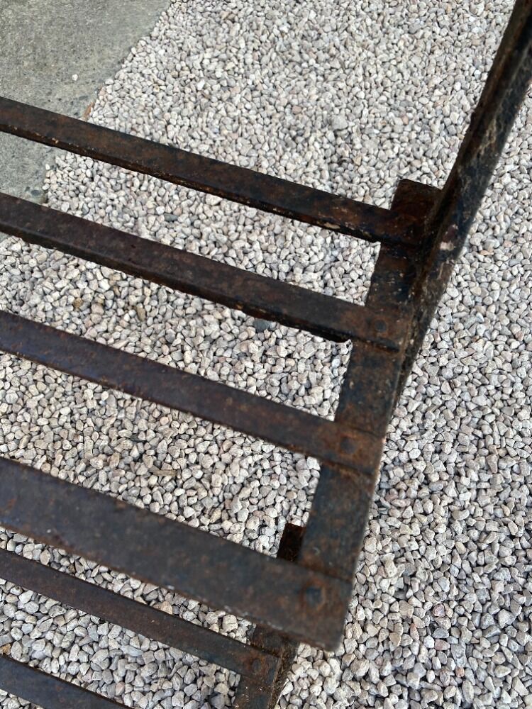 Industrial straight iron staircase loft workshop