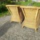 Pair of rattan armchairs