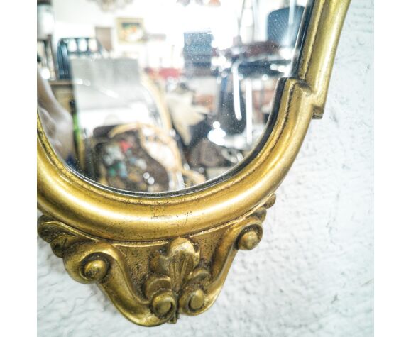 Miroir baroque doré 50x30cm