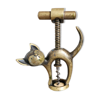 Chat ouvre bouteille par Walter Bosse pour H. Baller - Bronze