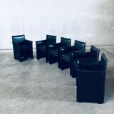 Postmodern Model 401 Break Armchairs by Mario Bellini for Cassina, Italy, 1980s, Set of 6