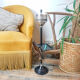 Cendrier sur pied vintage avec tablette et porte revue années 50