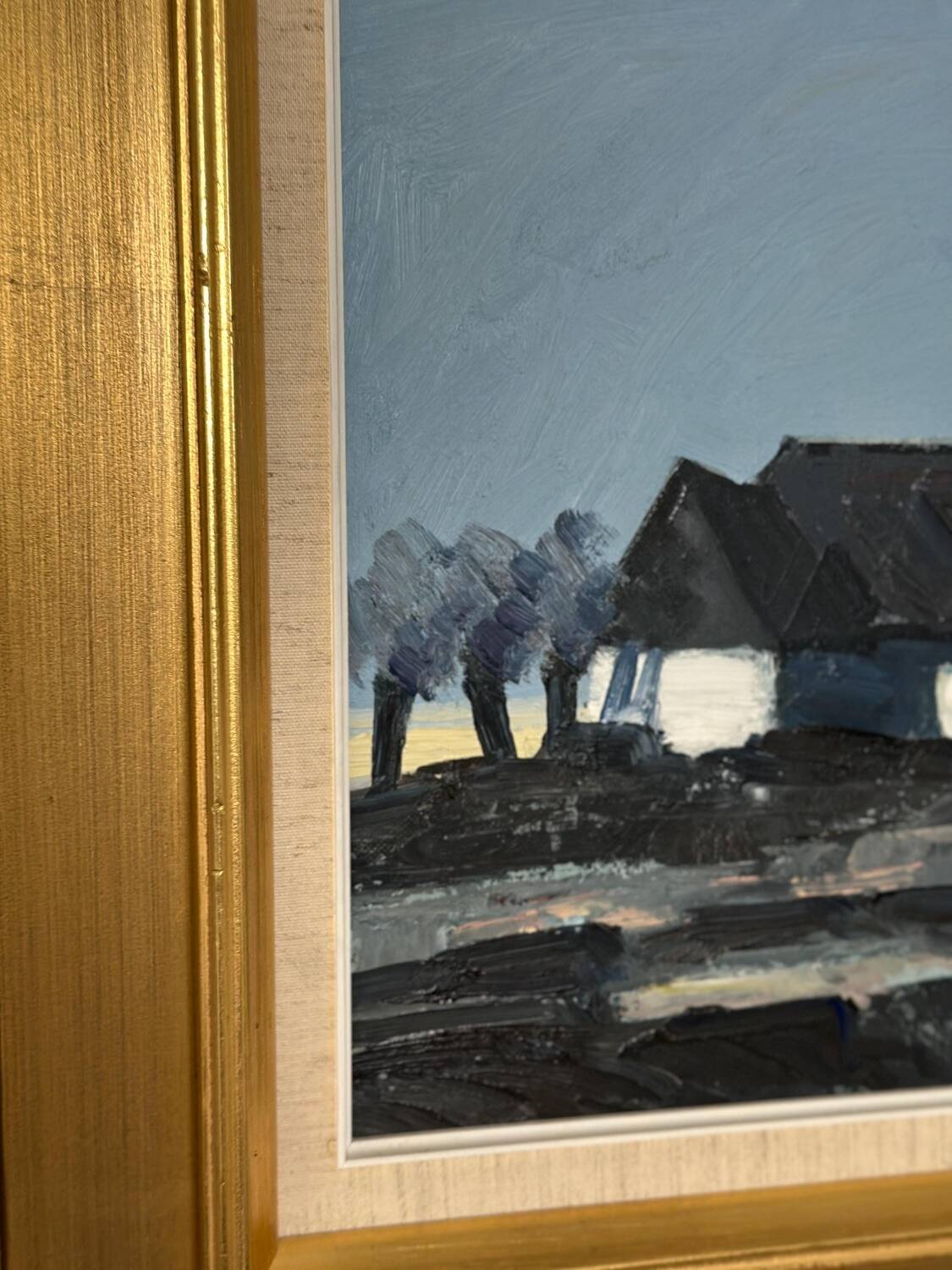 Swedish Oil on Canvas – “Farm Motif” by Bengt Hillgrund