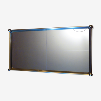 Miroir fenêtre métal laitonné 31x61cm