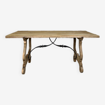 Bleached oak console table