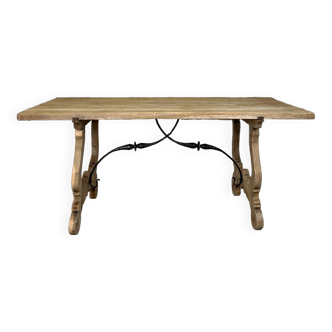 Bleached oak console table