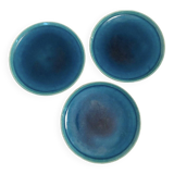Lot 3 Assiettes Bleues