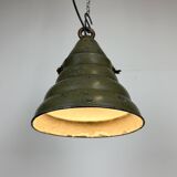Green Industrial Aluminium Hanging Lamp, 1970s