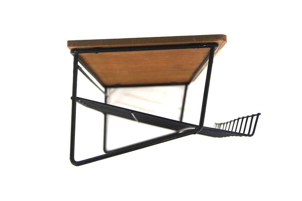 Étagère murale scandinave en teck, Suède 1960