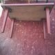 Table basse en bois scènes peintes midcentury