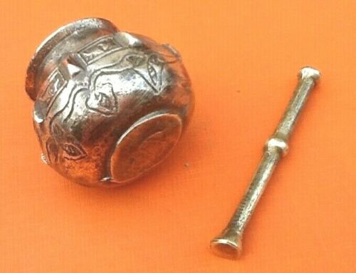 Mortar / Ancient Pestle of Apothecary Bronze decorated