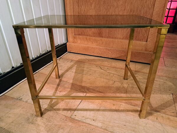 3 tables gigogne en laiton doré