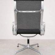 Charles Eames High-Back Aluminium Group Swivel Chair by ICF, Italy – Black