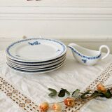 Assiettes et saucière Arabia Finlandia modèle diamant vintage