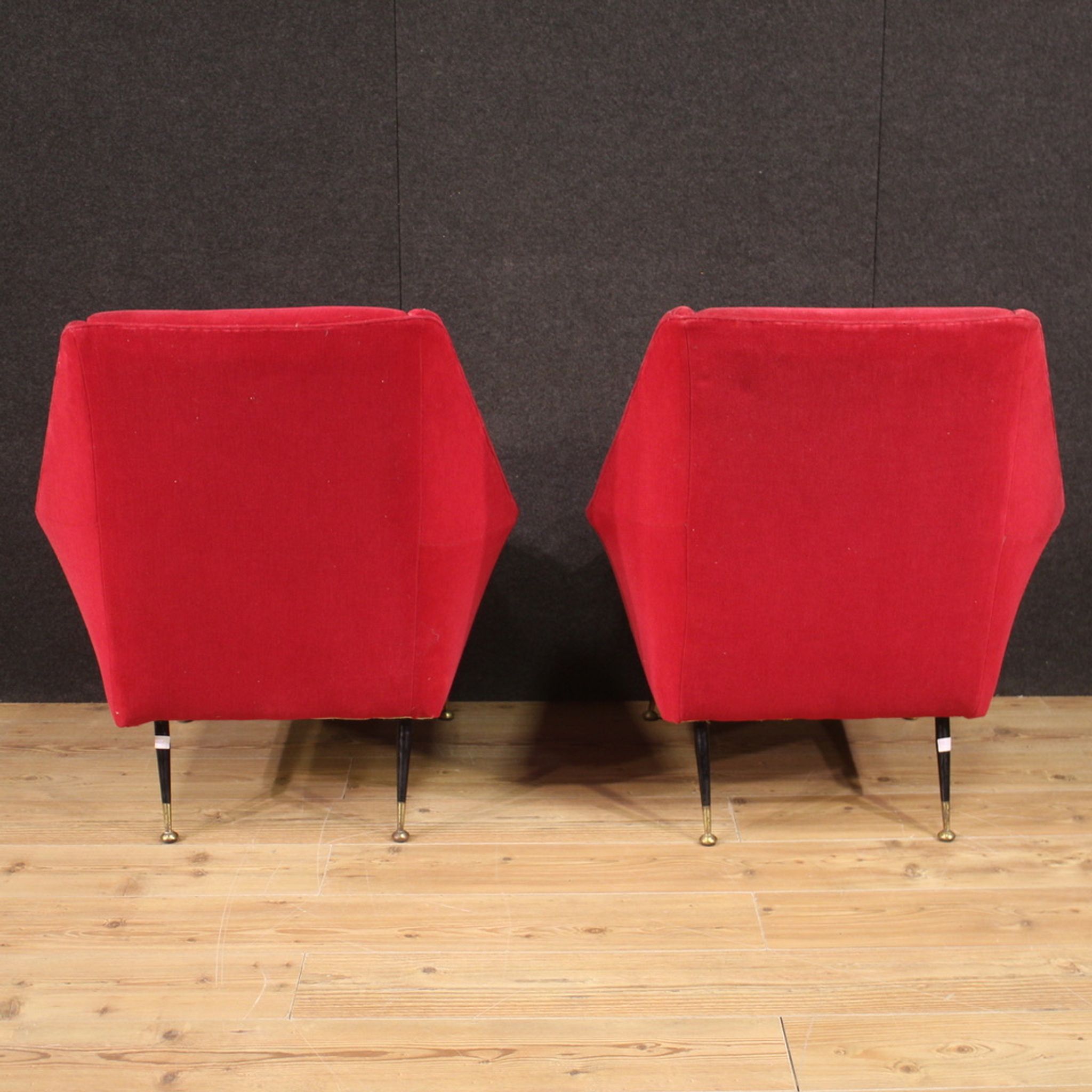 Paire de fauteuils italiens des années 60