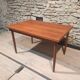 Table vintage scandinave en teck avec deux rallonges