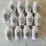 13 porcelain spice jars