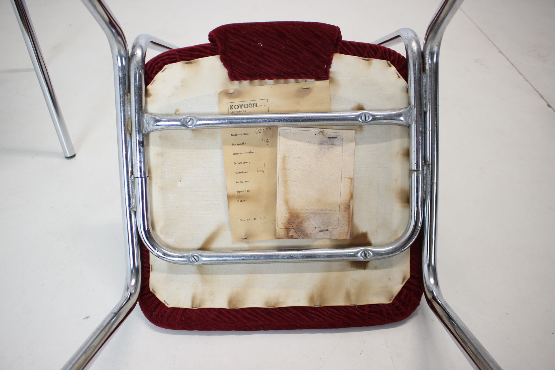 Set of four dining chairs, czechoslovakia,1980s kovobel