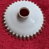 Ancien abat jour - opaline verre dentelé