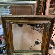 Mirror wood patina gold 58x70