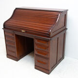 Antique roller blind writing desk 1930s, United Kingdom