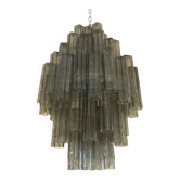 Grey “tronchi” murano glass chandelier by