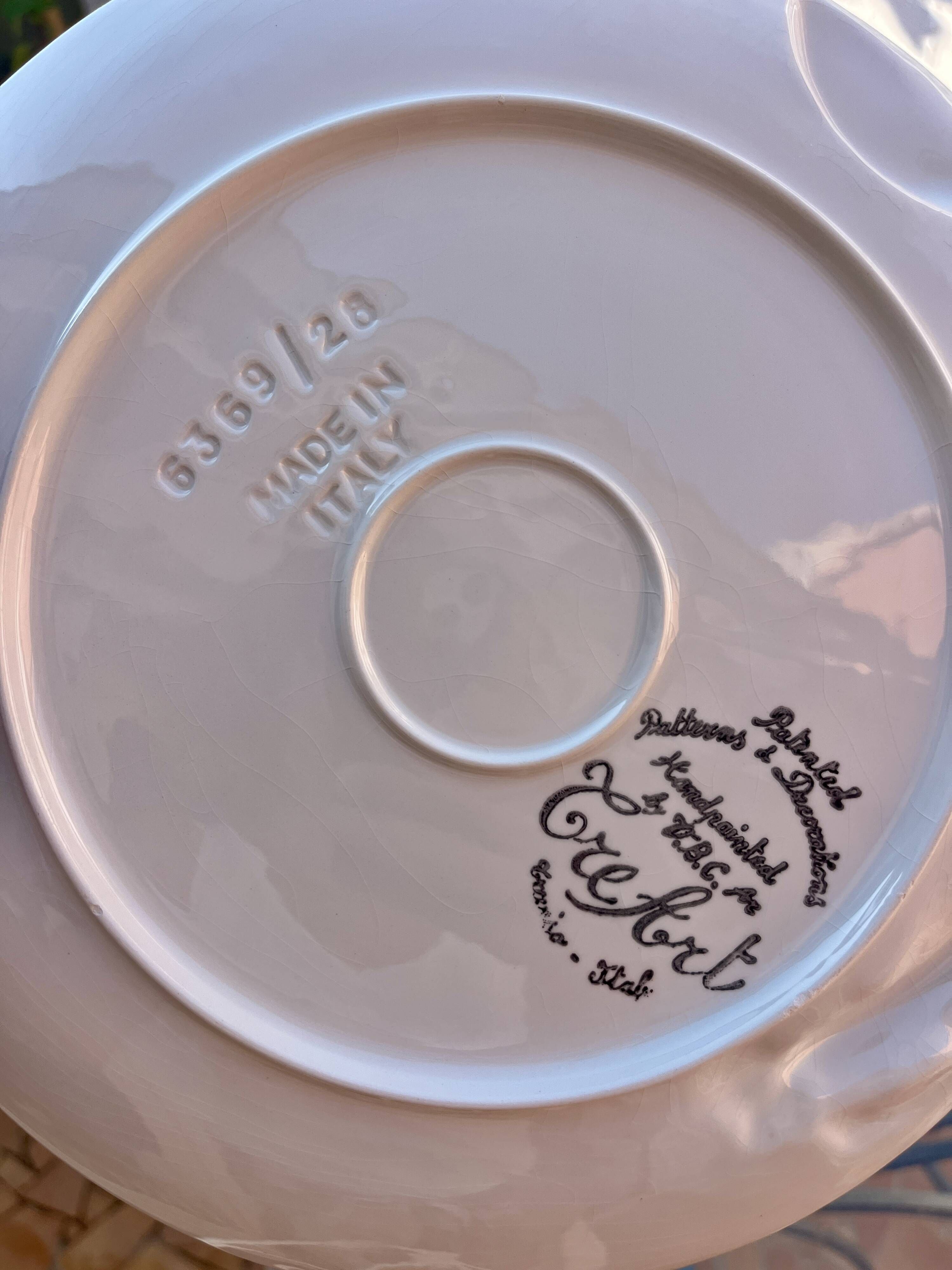 Service of 6 seafood plates Bassano Keramik – Velar – Italy