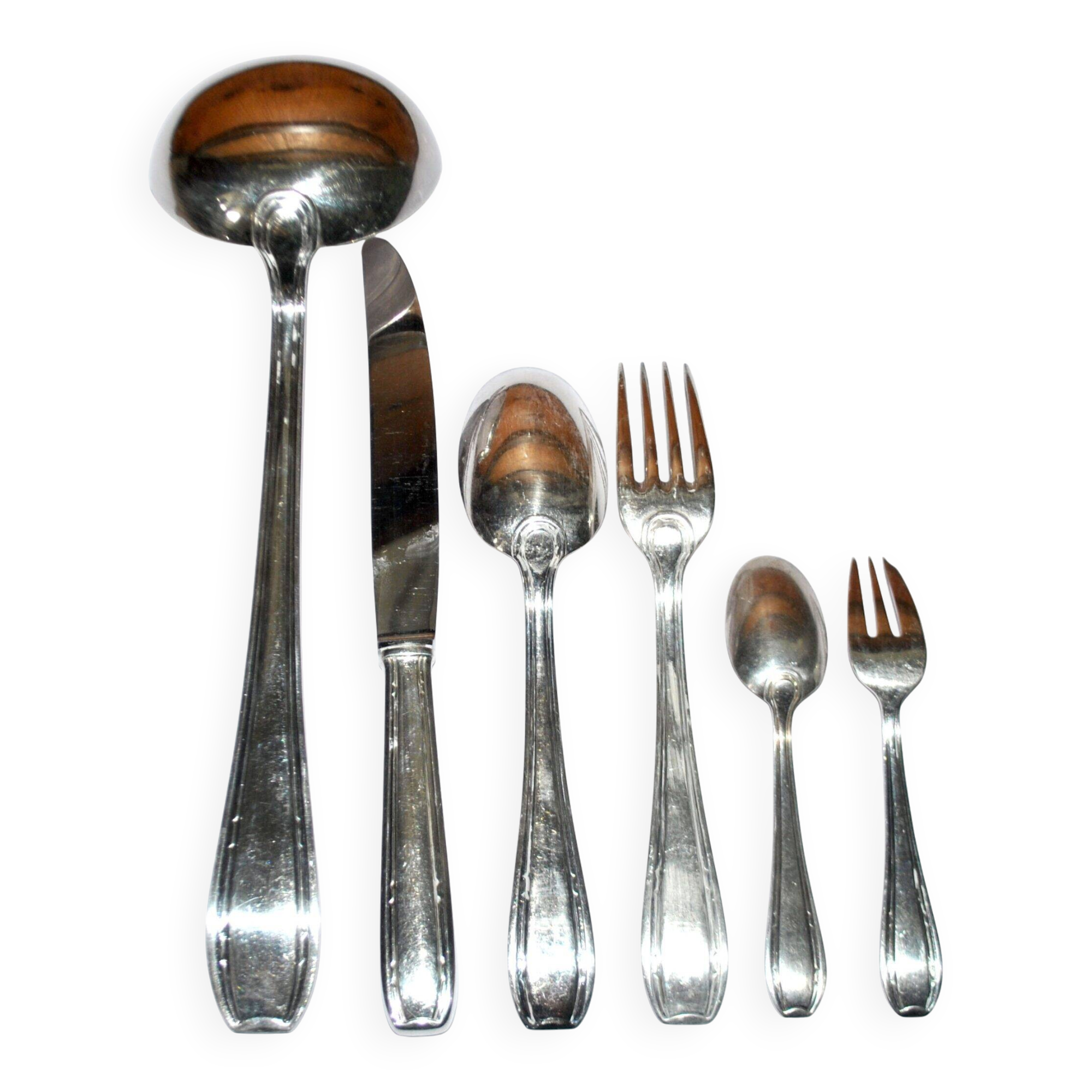 LCF Le Couvert Français cutlery set 60 place settings dessert table modernist design 1950
