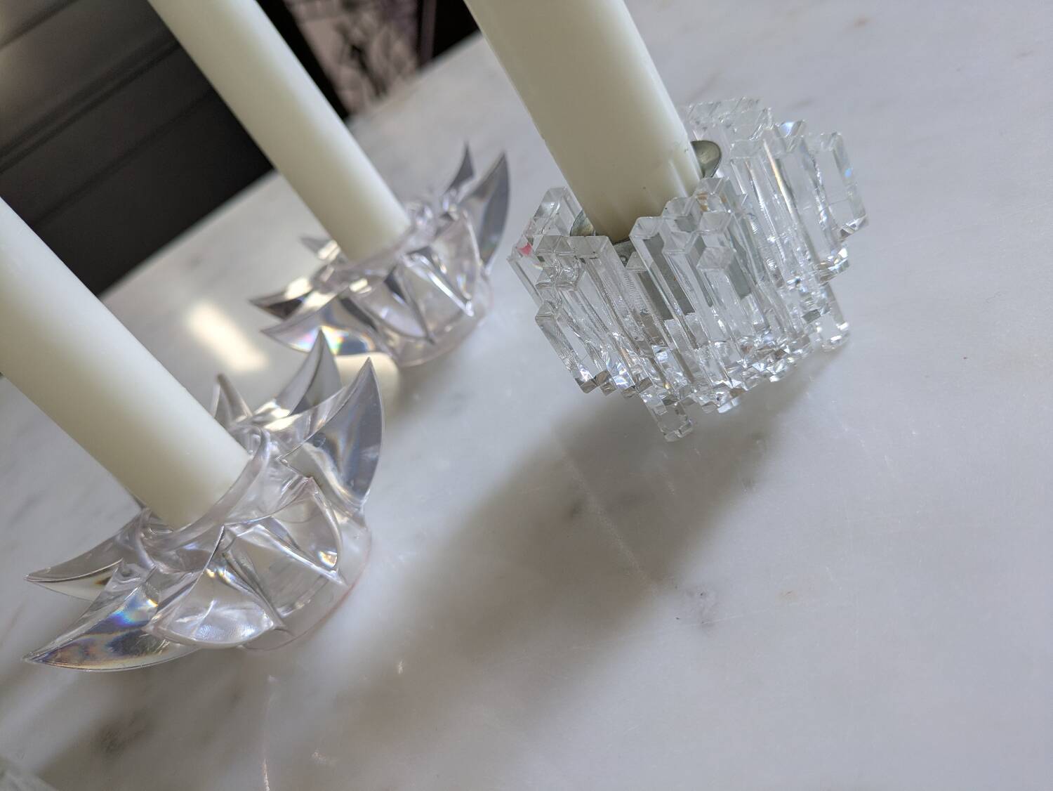 Set of candlesticks from the 70s.