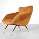 Pair of fabric armchairs, Italy, 1960s.
