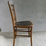 Bistro chair with crocodile seat, from the 1920s