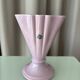 Vintage Art Deco vase in pastel pink ceramic