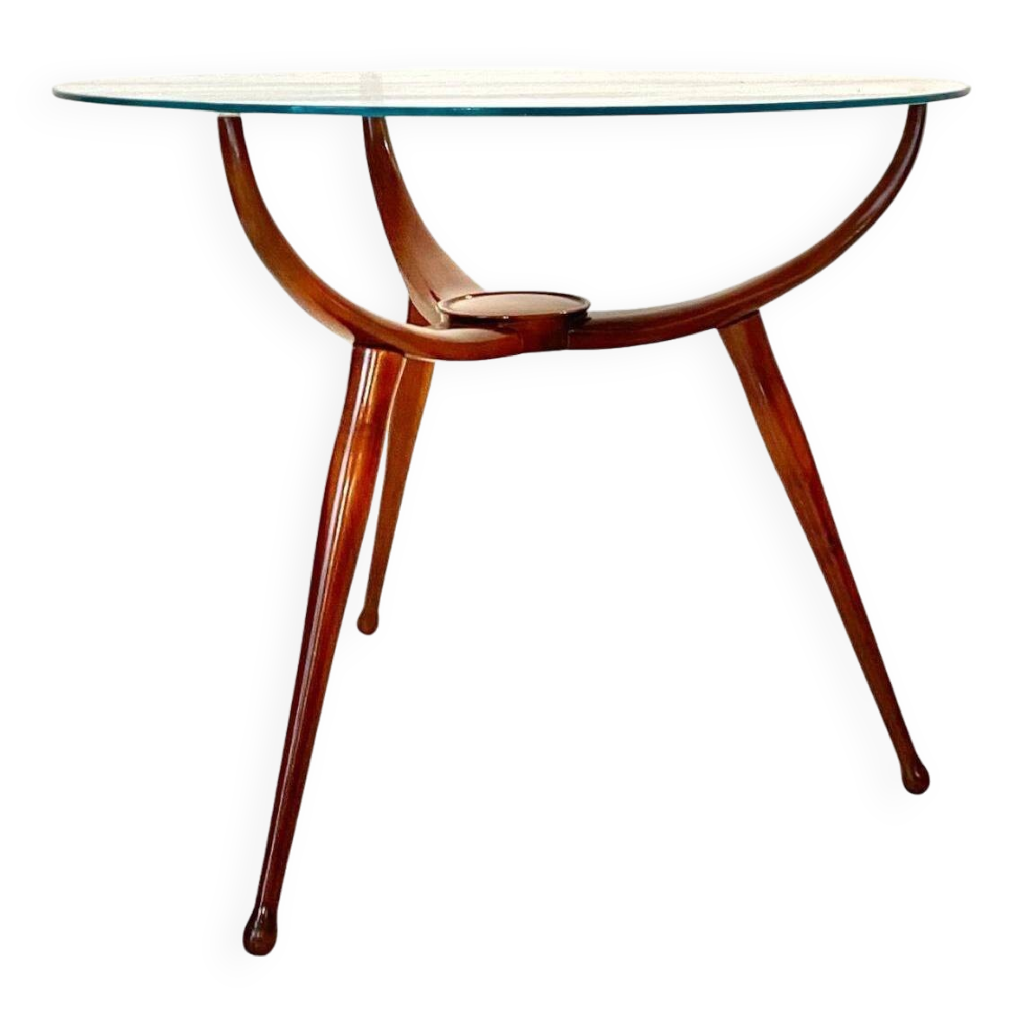 Table araignée en bois du milieu du siècle, dans le style de Carlo De Carli Italie années 1950