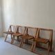 set of 4 italian wooden folding chairs by Aldo Jacober, design 1960 - 1970