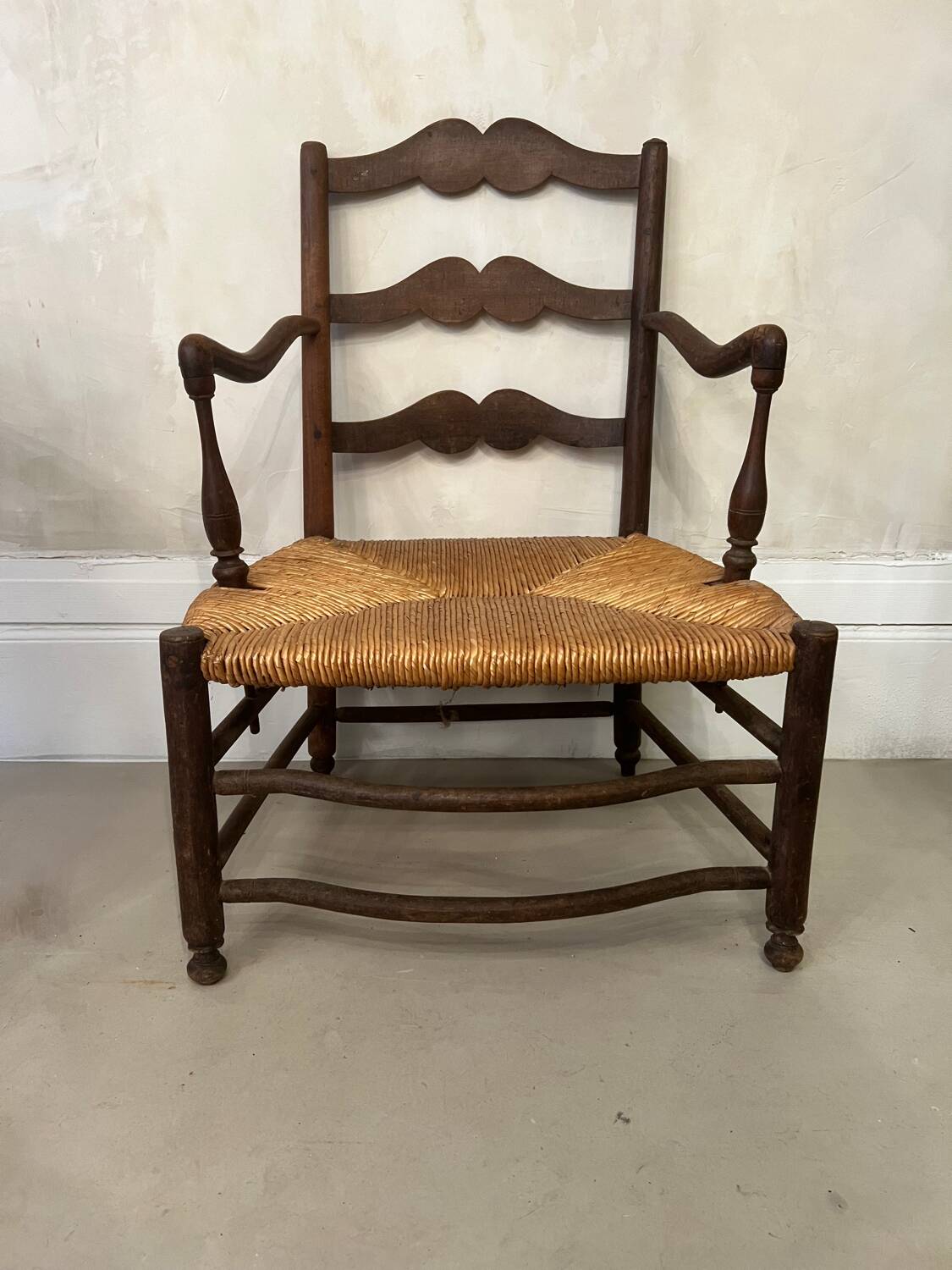 Provençal straw armchair from the 18th century