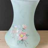 Decorated glass vase