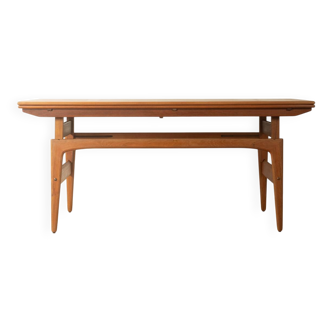 Convertible coffee table by Trioh in teak, Denmark