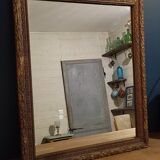 Mirror frame wood plaster gilded stucco