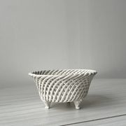 Bowl - braided salad bowl in French ceramic