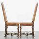 Set of 2 Wooden and Sheepskin Leather Dining Chairs from the Early 1900s