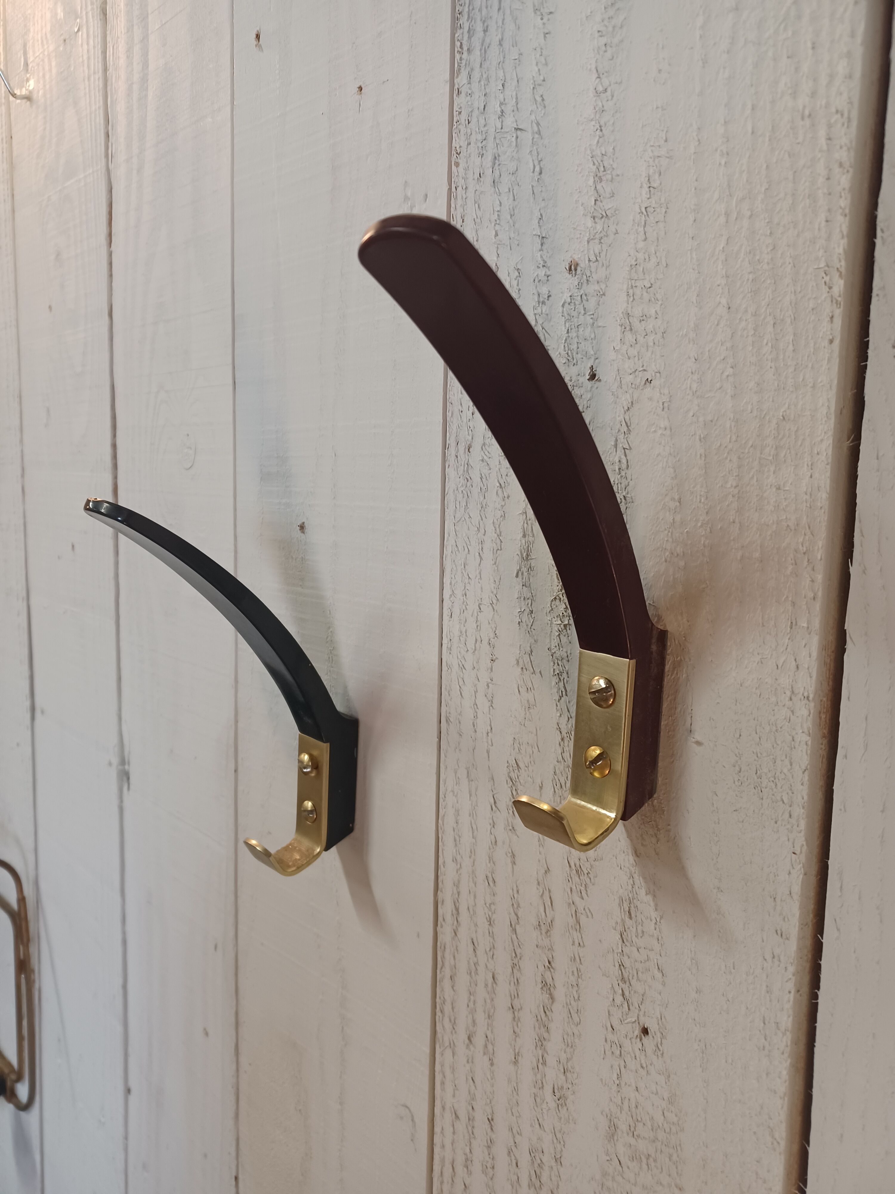 10 hooks, KM Austria, bakelite and brass