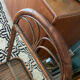 Miroir en rotin vintage