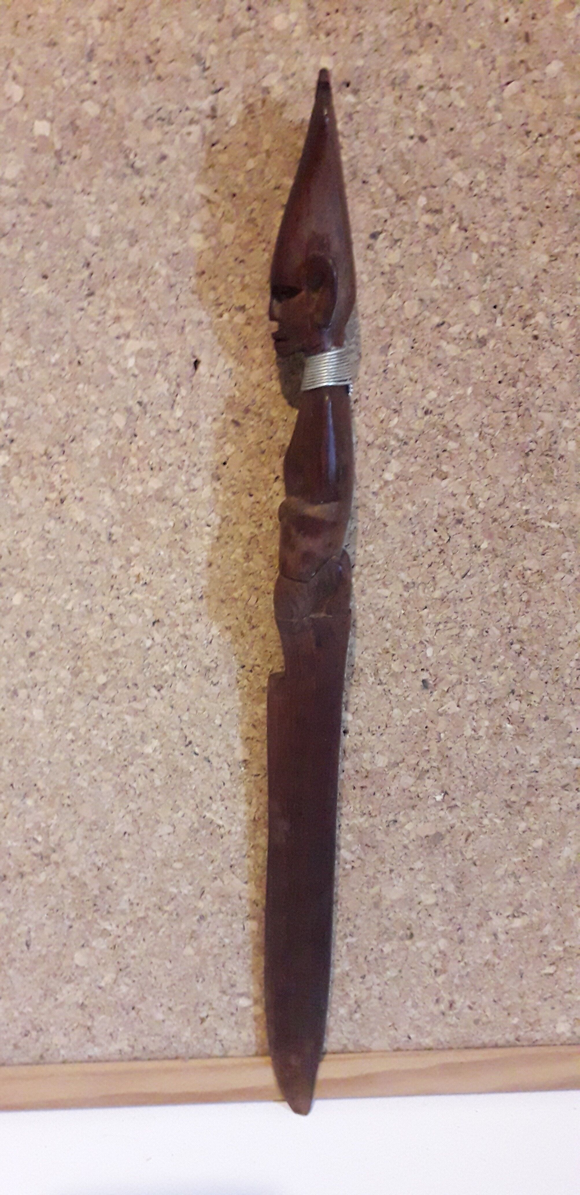 Set of 3 cutlery made of raw exotic wood from Kenya