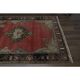 Tapis turc fait main en laine et coton rouge des années 1970 172x278