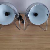 Pair of vintage eyeball table lamps