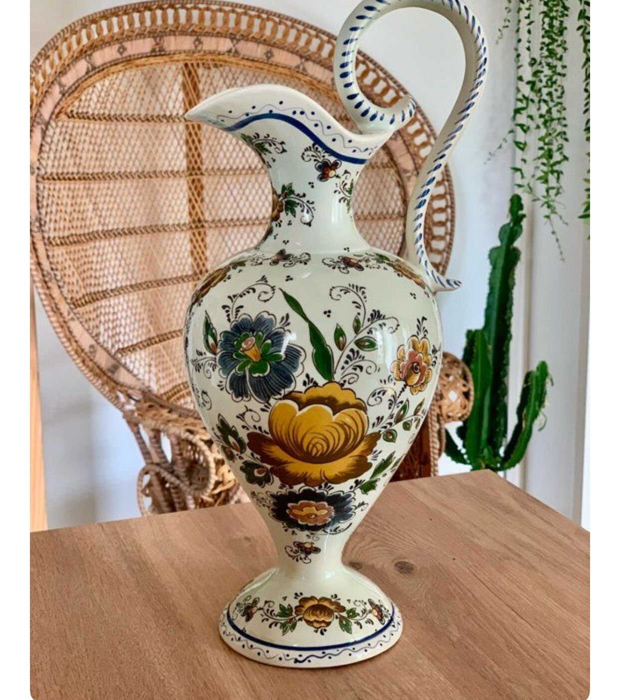 Pichet vintage fleurs