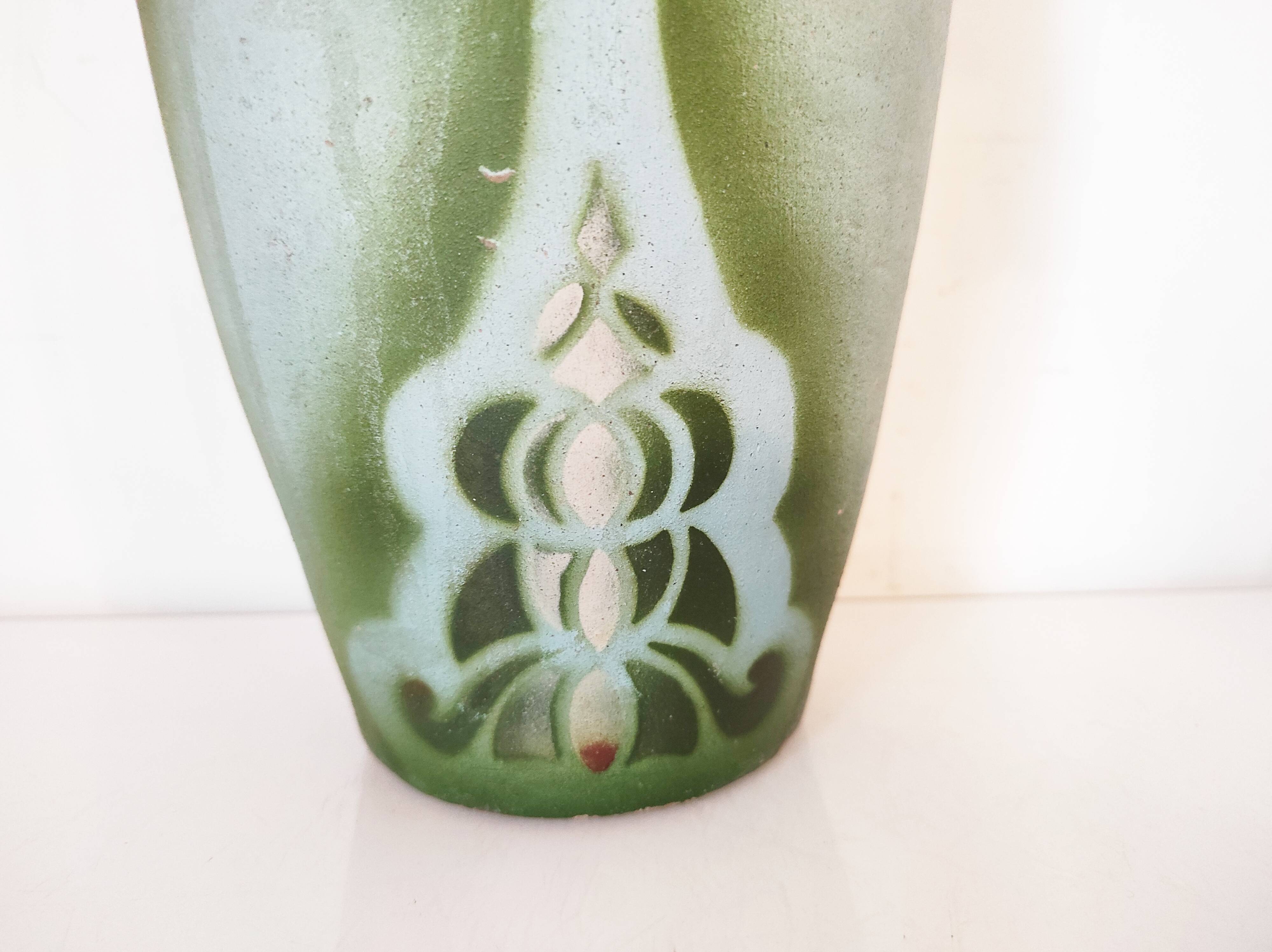 Painted Art Deco vase, 29.5 cm