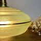 Vintage wall lamp in green and gold frosted glass