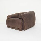 Buffalo leather De Sede style lounge chair, 1960's