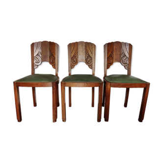 Vintage solid wood chairs